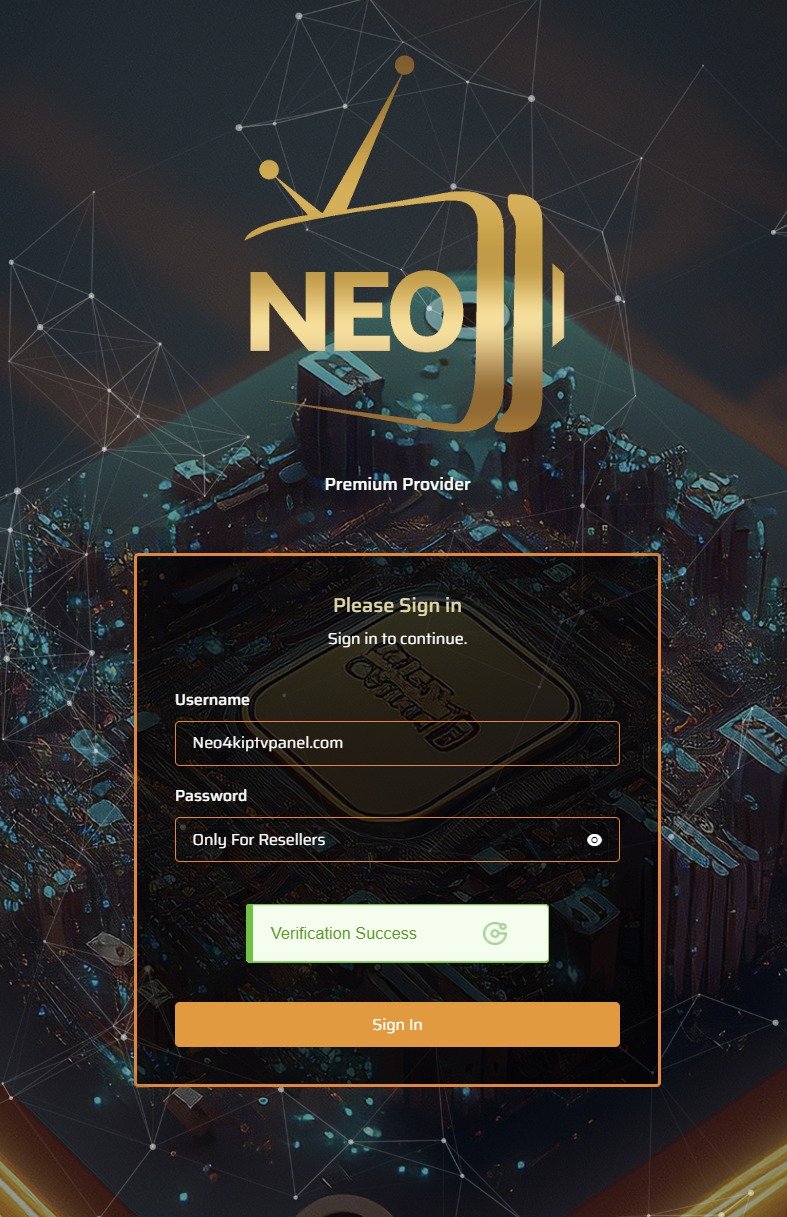 NEO4K IPTV Reseller Panel